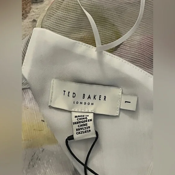 NWT Ted Baker Women's Ivory Angel Sleeve Fit-Flare Mini Dress US size 4 - Picture 9 of 15